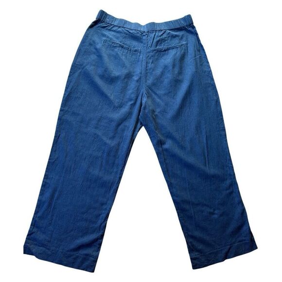 Abercrombie & Fitch Linen Cotton Pants size XL Dark Blue - Picture 2 of 12